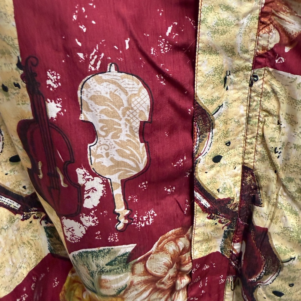 Vintage FUDA International 100% Silk Track Suit Jacket/Pants Med Burgundy  NWOT - Picture 9 of 16
